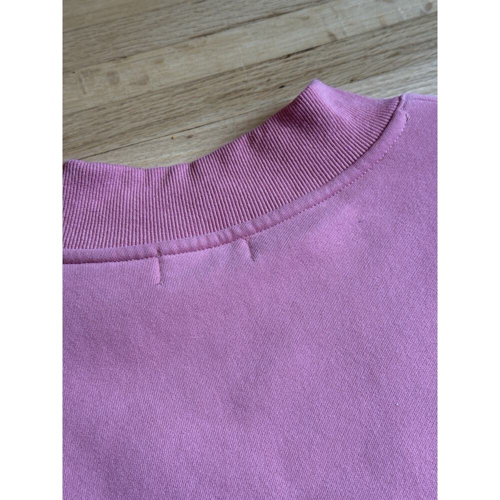 PARKE Varsity Pink Mock Neck Sweatshirt Valentines Day Lover RARE L/XL - Picture 11 of 16